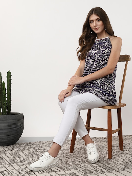 Sangria Women Printed A-Line Top