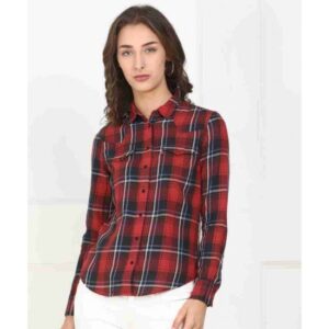 LEVI"S CHECKED SHIRT WITH SLEEVE FOR WOMEN"S