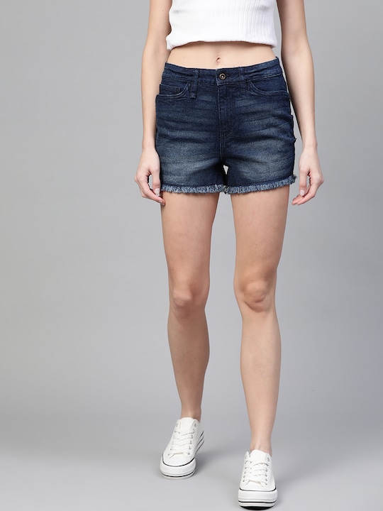 Roadster Women Washed Regular Fit Denim Shorts