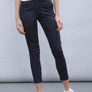 Ether Women Solid Skinny Fit Flat-Front Trousers