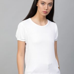 Roadster Women White Ribbed Top