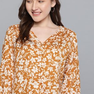 Mast & Harbour Women Floral Print Pure Cotton Top