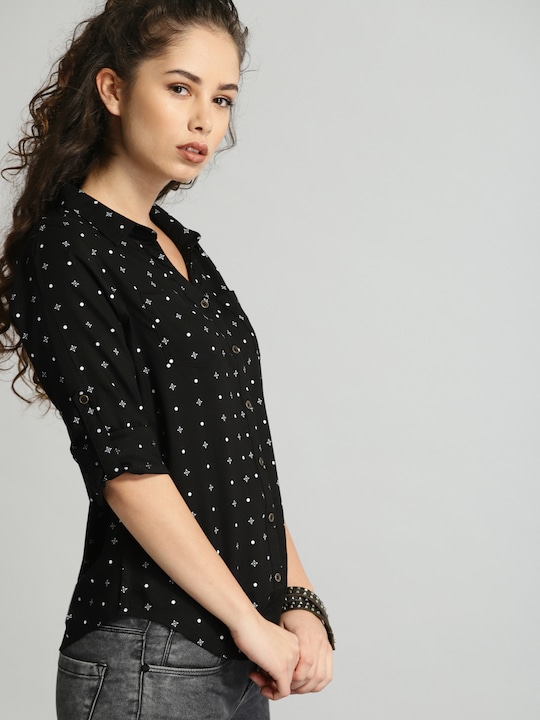 Roadster Women Classic Printed Casual Shirt