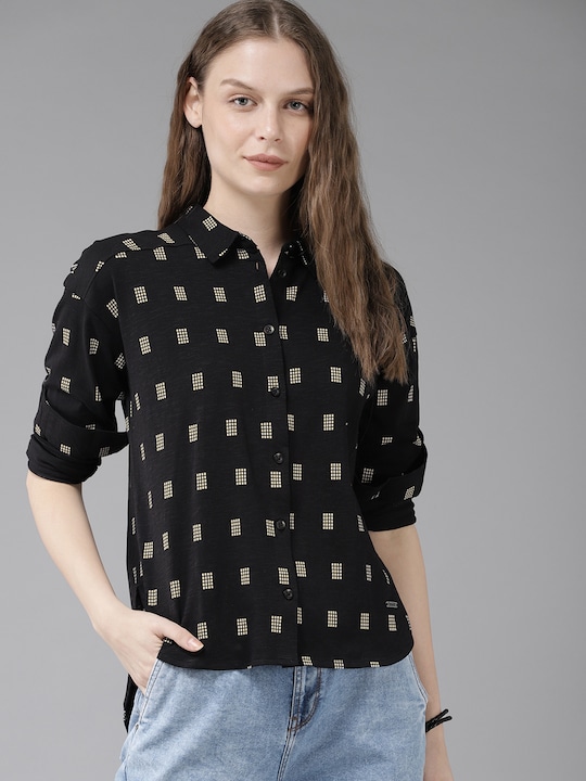 Roadster Women Regular Fit Printed Casual Shirt