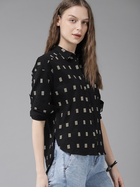 Roadster Women Regular Fit Printed Casual Shirt