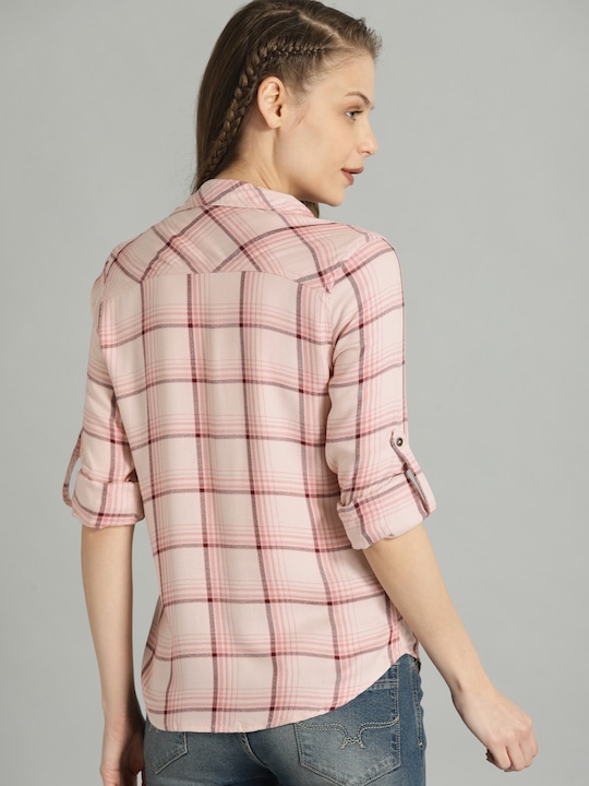 Roadster Women Checked Casual Shirt