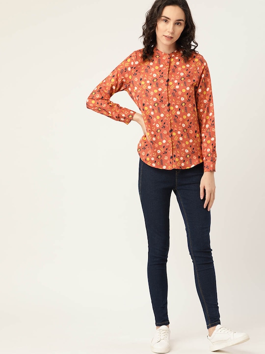 ether Women Floral Printed Casual Shirt