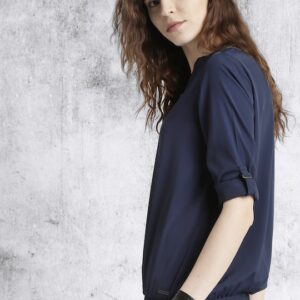 Roadster Nautical Roll-Up Sleeves Top