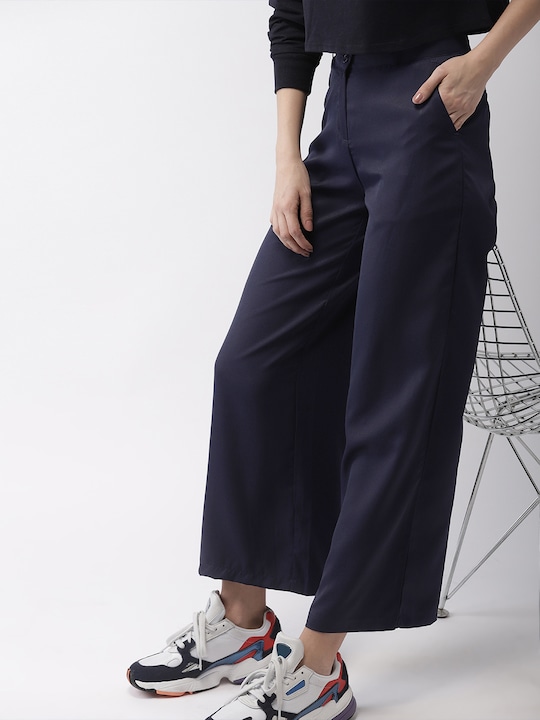 Harvard Women Regular Fit Cropped Trousers