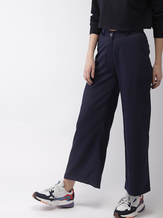 Harvard Women Regular Fit Cropped Trousers