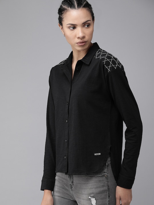 Roadster Women Casual Knitted Shirt