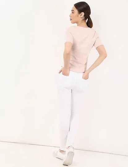 M&S COLLECTION Cotton Mix Plain Skinny Fit Jegging