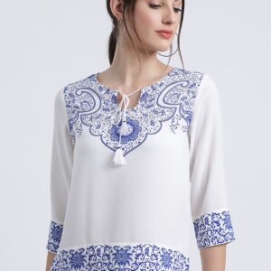 Zink London Casual Regular Sleeves Printed Women Top