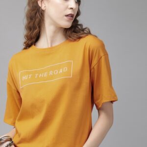 Roadster Women Printed Round Neck T-shirt