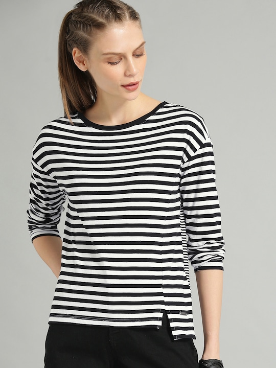 Roadster Women High-Low Pure Cotton Top