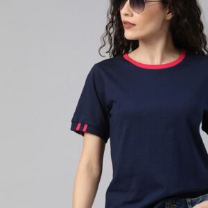 Roadster Women Solid Round Neck T-shirt