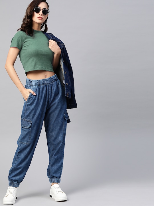 Roadster Ribbed Fitted Crop Top