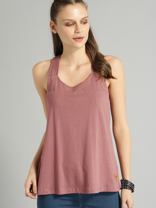 Roadster Women Coloured Solid Tank Top