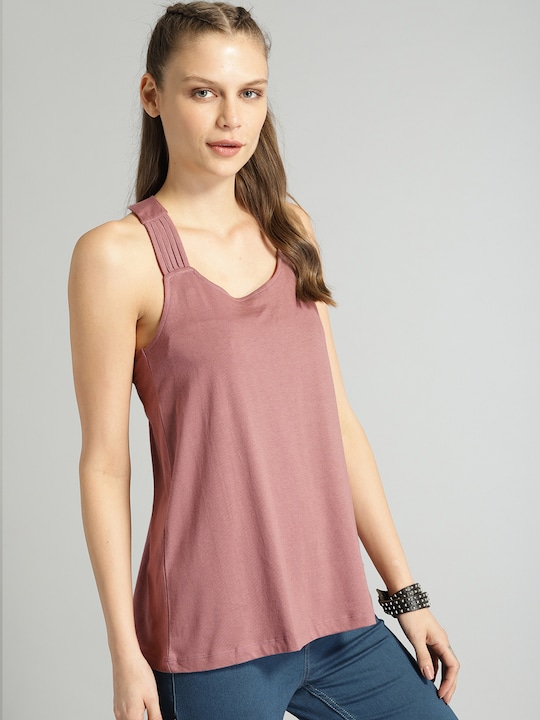 Roadster Women Coloured Solid Tank Top