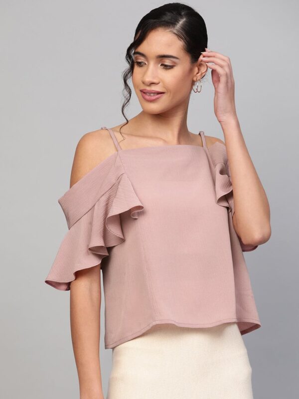 SASSAFRAS Strappy Cold shoulder Top