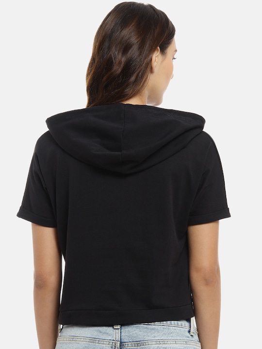 Campus Sutra Women Printed Hooded Top