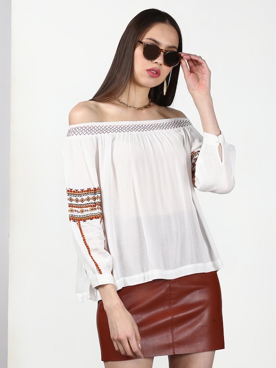 Miss Bennett Self-Design Bardot Top