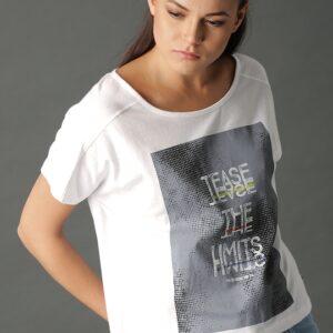 Roadster Women Round Neck Pure Cotton T-shirt