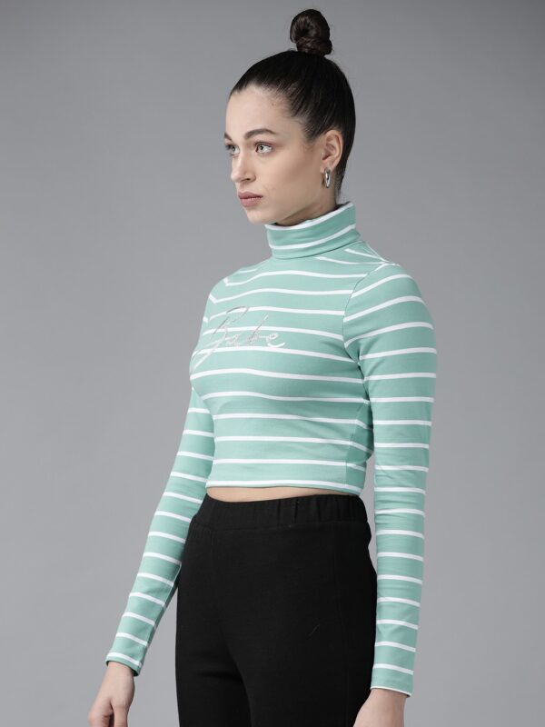 KASSUALLY Casual Regular Sleeves Striped Women Top