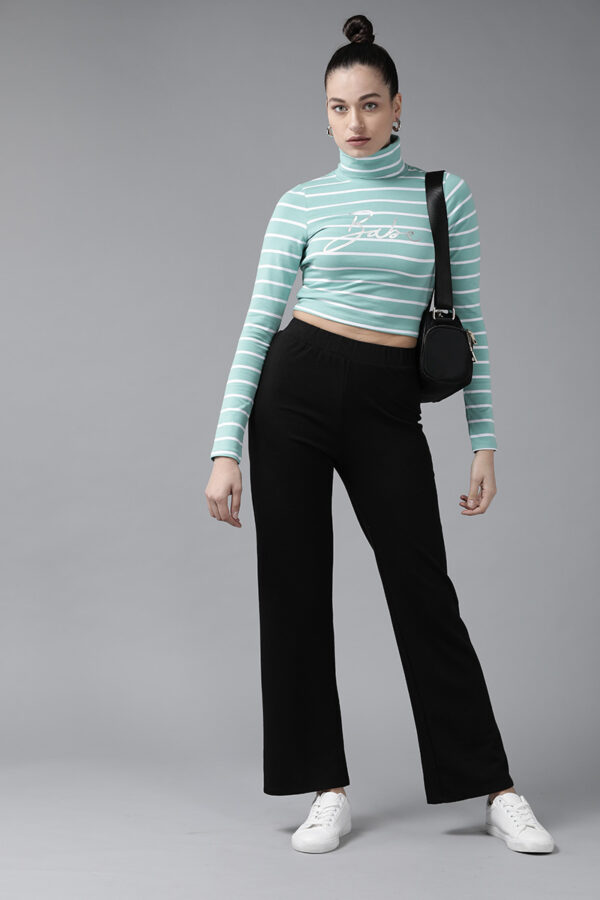 KASSUALLY Casual Regular Sleeves Striped Women Top