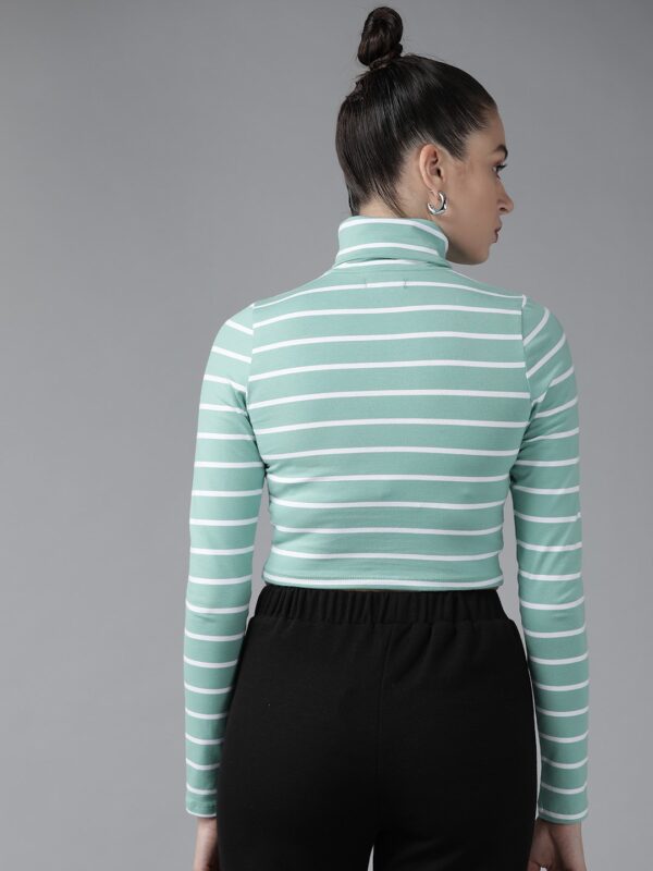 KASSUALLY Casual Regular Sleeves Striped Women Top