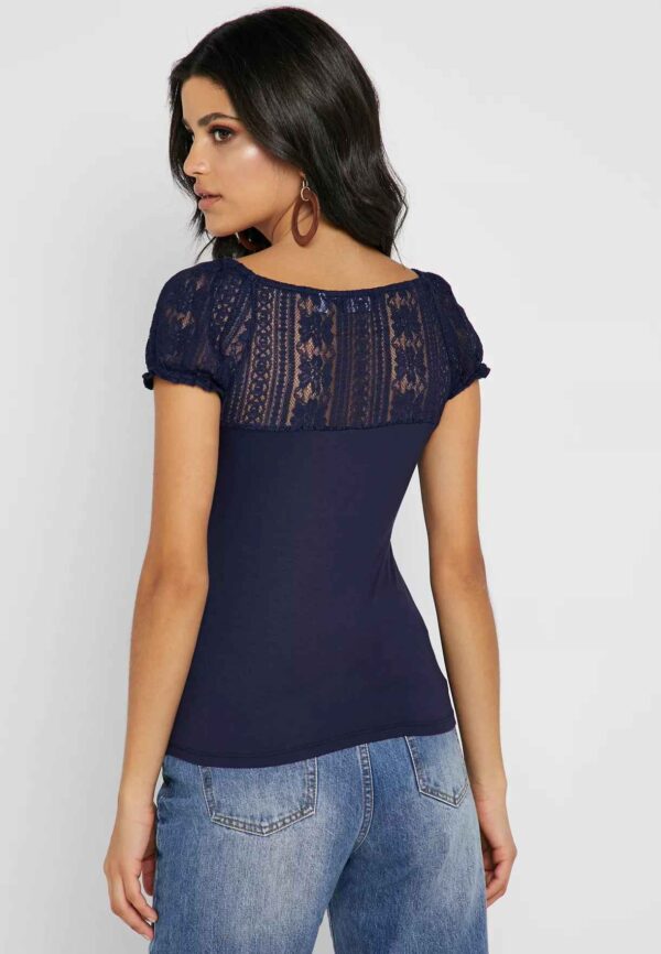 Dorothy Perkins Lace Ruffle Sleeve Top