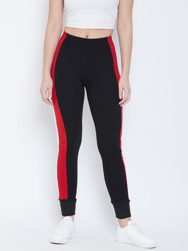 Chrome & Coral  Women Color Block Track Pants