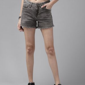 Roadster Women Washed Denim Shorts