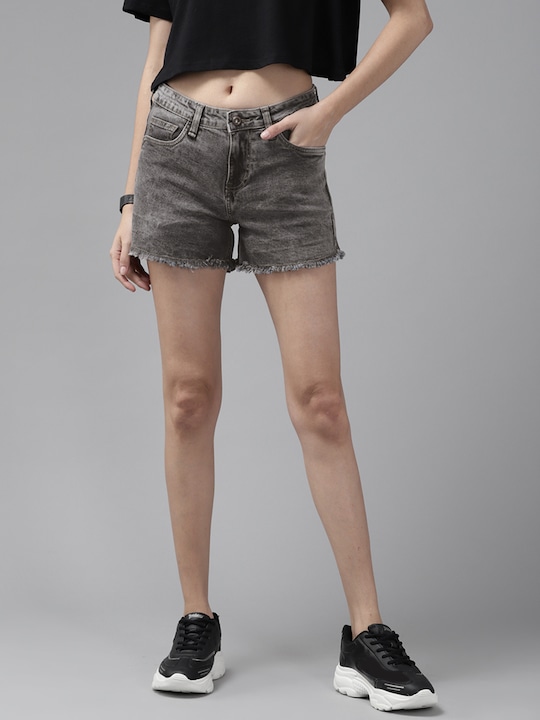 Roadster Women Washed Denim Shorts