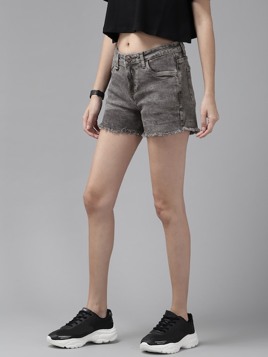 Roadster Women Washed Denim Shorts