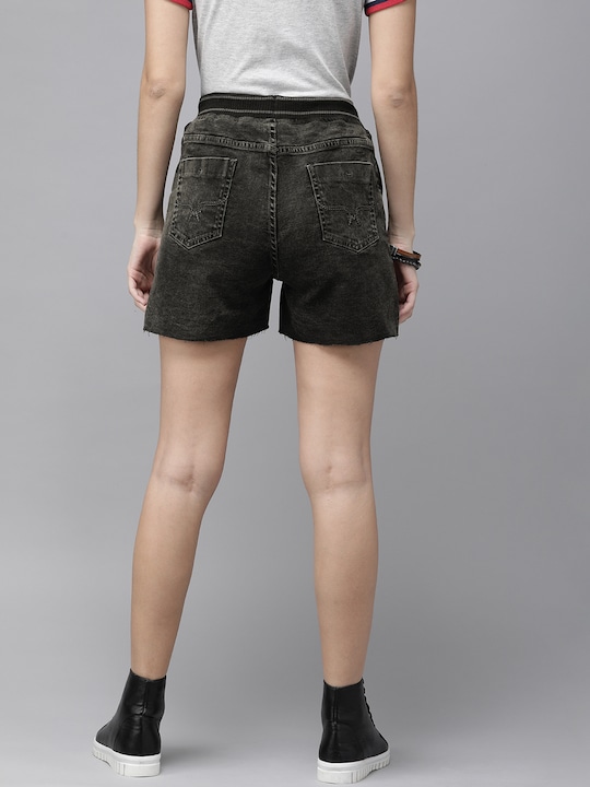 Roadster Women Washed Regular Fit Denim Shorts