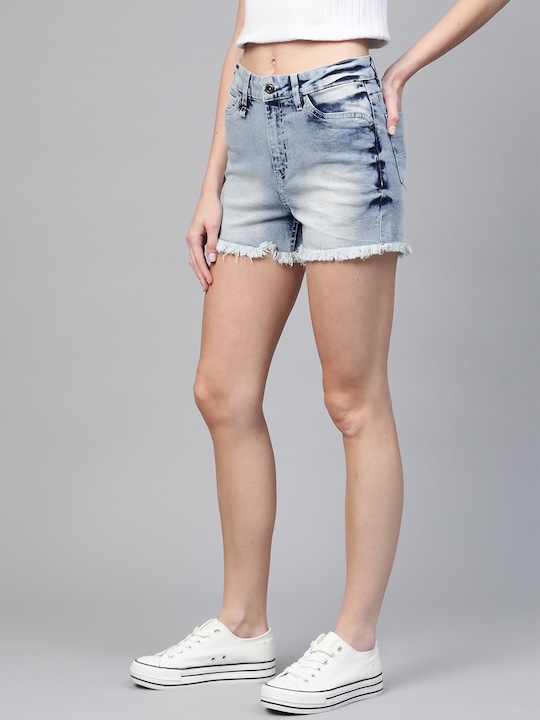 Roadster Women Washed Regular Fit Denim Shorts