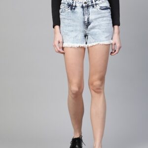 Roadster Women Washed Regular Fit Denim Shorts