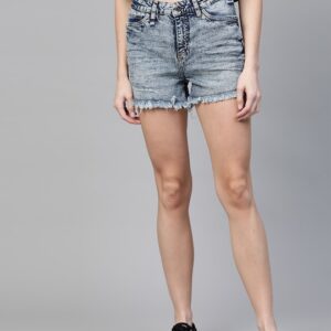 Roadster Women Washed Regular Fit Denim Shorts