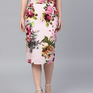 SASSAFRAS  Women Floral Print Pencil Skirt