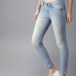 HERE&NOW Women Skinny Fit Stretchable Cropped Jeans