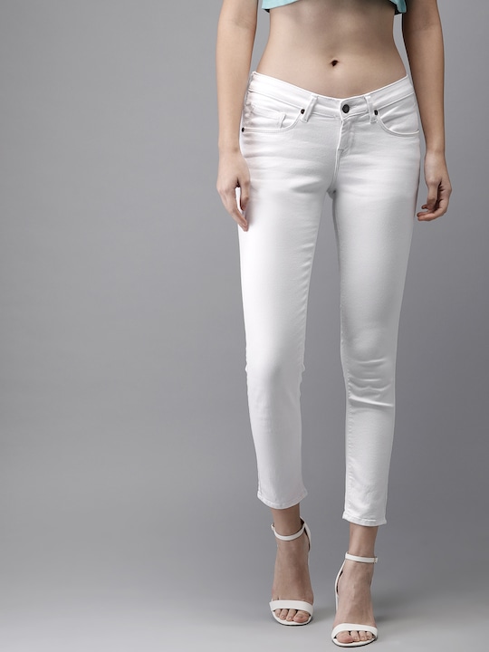 HERE&NOW Women Skinny Fit Mid-Rise Jeans