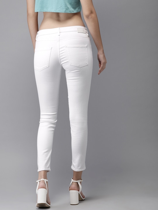 HERE&NOW Women Skinny Fit Mid-Rise Jeans