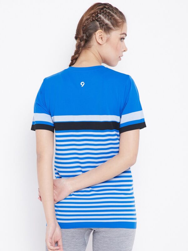 C9 Women Striped Round Neck T-Shirt