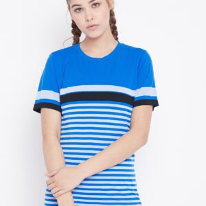 C9 Women Striped Round Neck T-Shirt