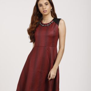 DEAL JEANS  Women A-line Red Dress