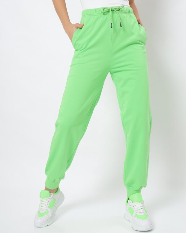 Bewakoof Chilled Out Green High Waist Jogger