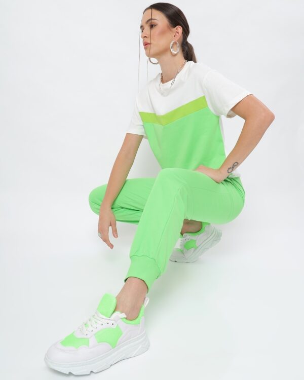 Bewakoof Chilled Out Green High Waist Jogger