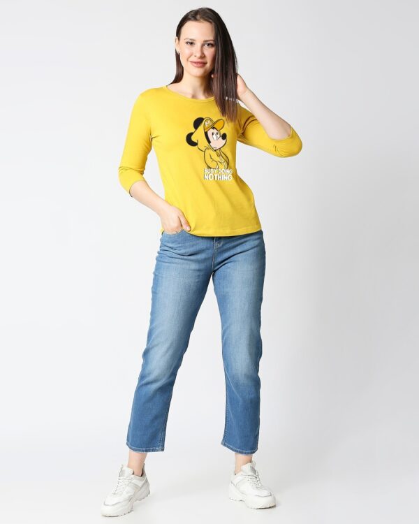 Bewakoof Busy Doin Nothing 3/4 Sleeves T-Shirt