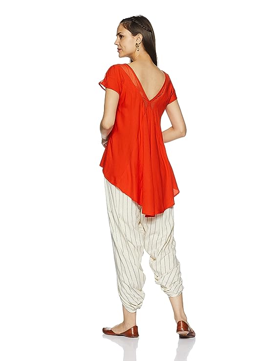 BIBA Women"s Asymmetrical Hemline Top